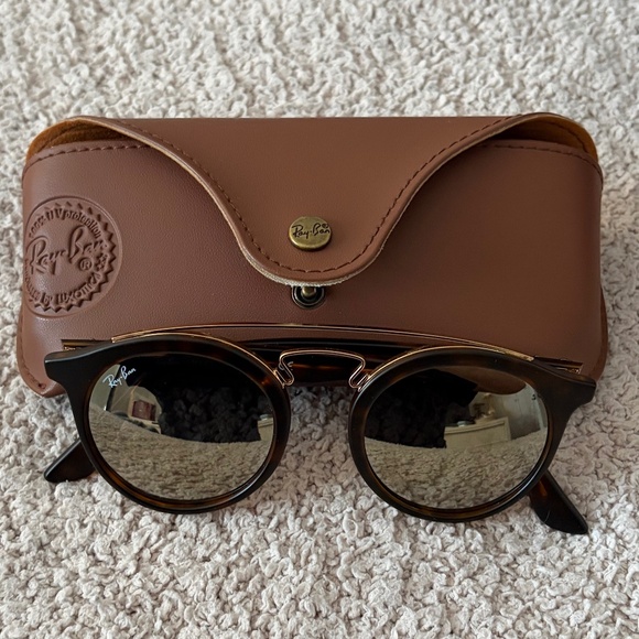 Ray-Ban Accessories - Ray-Ban Tortoise Brown Round Sunglasses with Gold Bridge